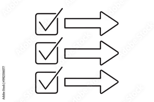 Checklist with Arrows Illustration