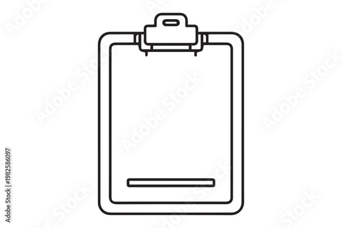 Clipboard drawing simple outline illustration