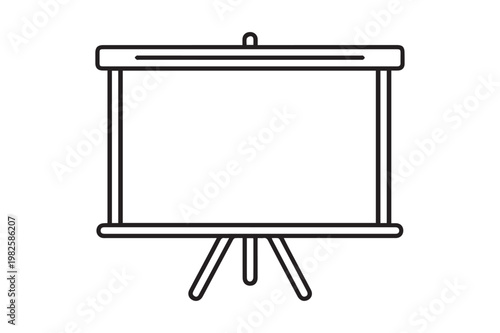 Presentation Screen on a Tripod Stand