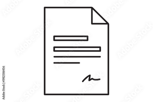 Document with signature and text lines