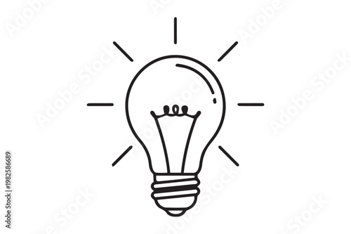 Illuminating Idea Light Bulb Icon