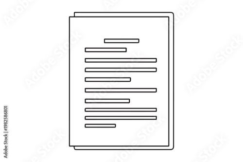 Digital Document Stack Outline Symbol