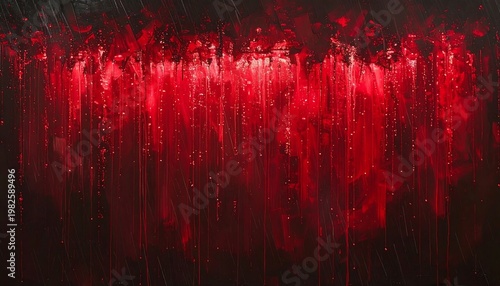 A dark background with a vibrant red, abstract, streaky pattern