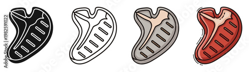 Versatile tbone steak with distinctive grill marks for a wide range of culinary presentations including restaurant menus recipe books and food advertising campaigns