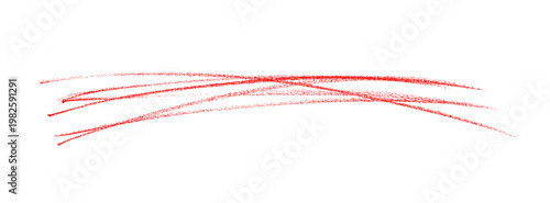 Fotografie Hand-drawn red crayon swirl scribble isolated on transparent background, Minimalist Abstract Wax Pencil Stroke Curvy Line Decorative Graphic Element for Creative Design