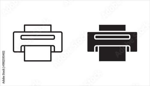 Printer icon set. print symbol vector. transparent