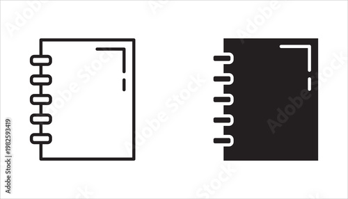notebook icon set. book, note. transparent