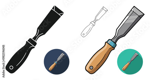 Versatile woodworking chisel tool for precision carving and shaping, an indispensable item for carpentry, construction, and DIY home improvement tasks.