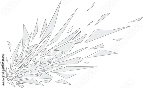 Abstract Exploding Shards of Glass Effect - Dynamic Fragmented Shapes
