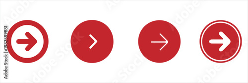 Arrow buttons icon set. Website slider navigation symbols. Next and previous rounded buttons for app. Web interface arrow buttons isolated illustration.