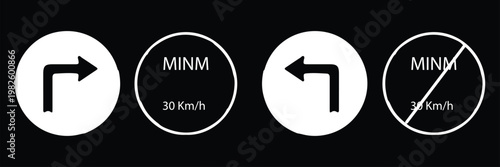 Speed Limit Sign Vector Set, Road Traffic Signs 10 to 160 km/h, Highway and Street Regulatory Symbols, Isolated on White Background