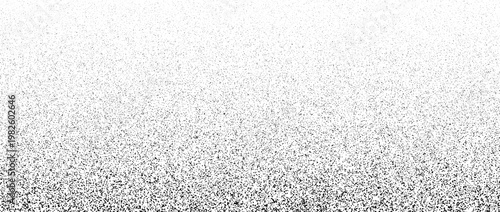 Stippled noise sand texture. Dotted grain gradient background. Fading grunge dust grit overlay. Black sprayed surface. Halftone speckles, particles or specks wallpaper. Vector rough gritty backdrop