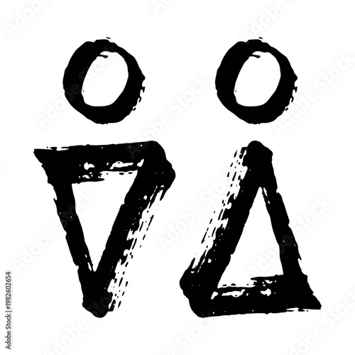 Hand drawn female and male gender identity sign Girls and boys Man and woman pictogram Lady and gentleman for restroom, toilet, washroom, lavatory, closet, WC, bathroom, door sticker