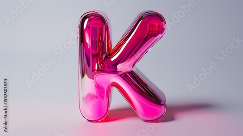 A bold magenta letter 
