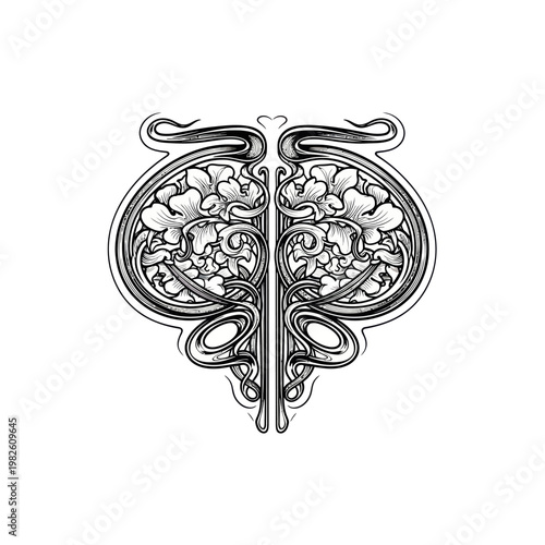 Intricate ornamental design element illustration.
