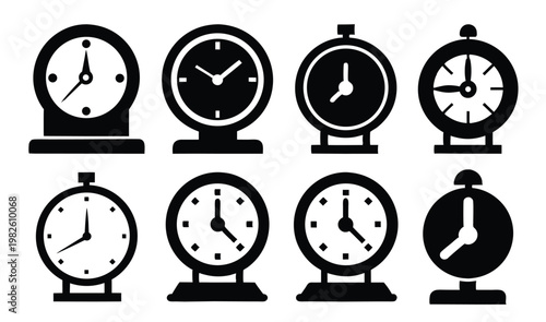 Retro illustration shows a funny old alarm clock ringing its