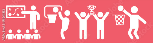 set of sportsman icon designs