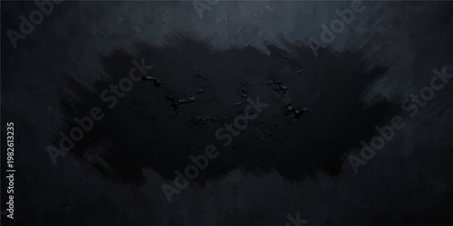 A spooky Halloween night background featuring a dark storm sky with a pale moon glowing through abstract smoke, thick fog, and blue mist over an old textured landscape
