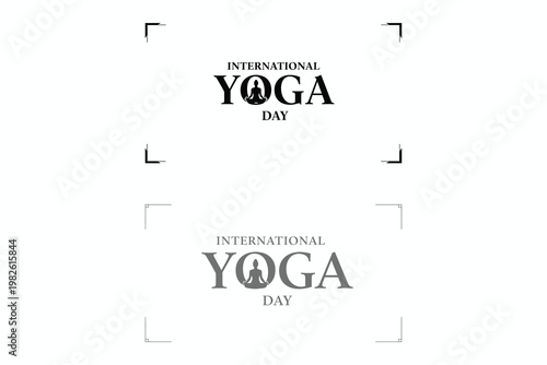 International yoga day celebration graphic promoting wellness and harmony through yoga practice