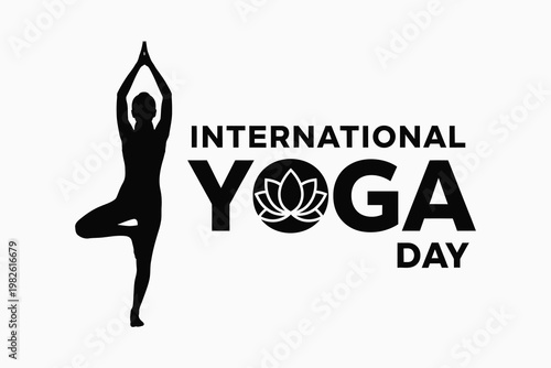 International yoga day illustration a silhouette celebrating wellness and harmony