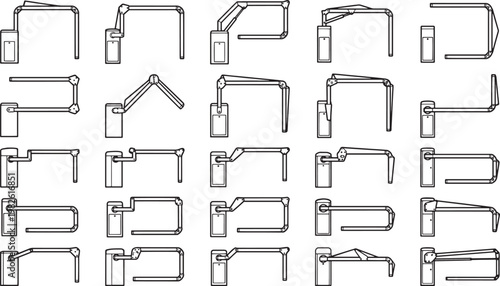 Illustrative Diagram showcasing a variety of possible industrial robotic arm design. A visual feast of forms and functions, a testament to technological prowess.