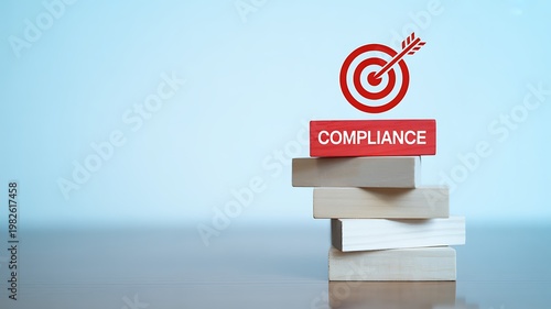 Business compliance concept, regulatory documents stack, corporate rules