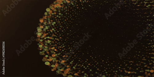 Close up macro of a glowing glass wine sphere with golden light patterns and water texture creating a festive abstract design