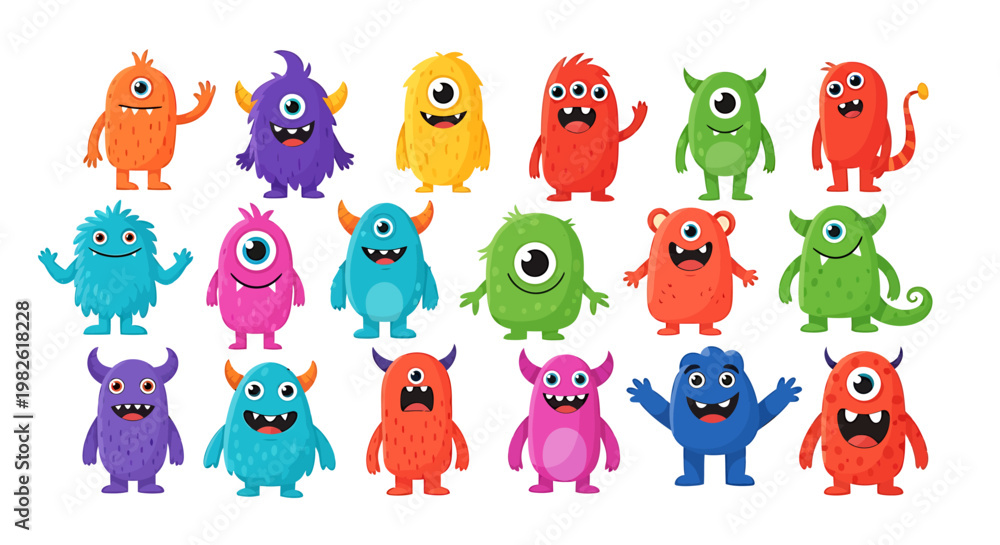Fototapeta premium Blue Furry Cookie Monster Mascot Holding a Whisk Kitchen Tool Vector Illustration Design Element