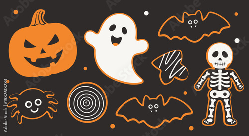 Kitchen Whisk Illustration and Blue Cookie Monster Vector Graphic for Baking