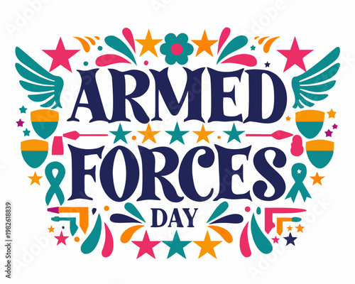 Military Appreciation Day Vector Illustration, Armed Forces Patriotic Holiday Design