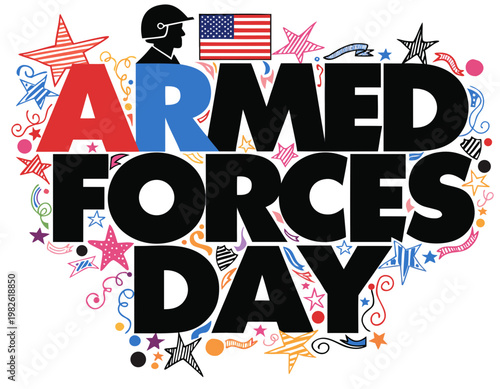 Armed Forces Day Vector Illustration, Patriotic Military Appreciation Design