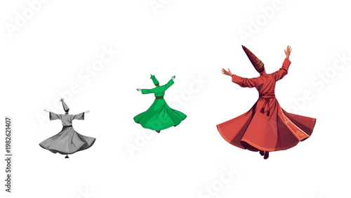 illustration of the Whirling Dervish dance