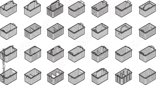 A collection of various plastic containers showcasing their diverse designs, perfect for storage solutions and organizational efficiency.