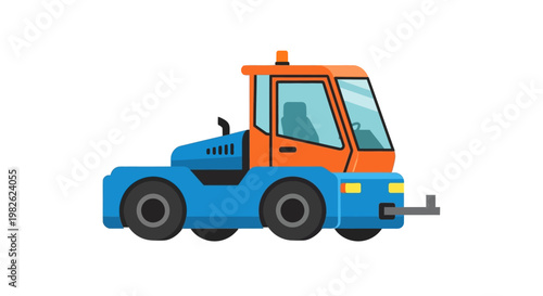 A modern tug vehicle redesign for industrial use on a flat surface