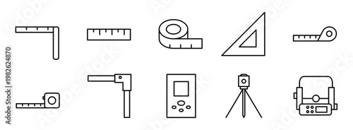  illustration icon pack measuring tool line 
