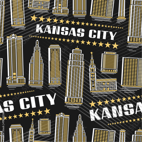 Vector Kansas City seamless pattern