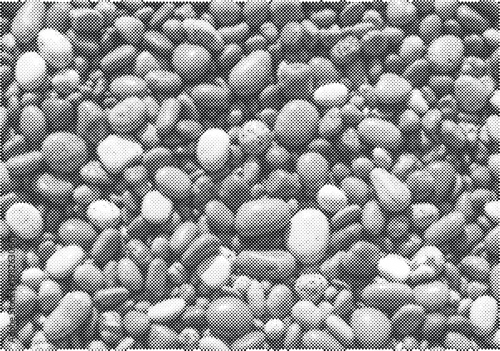 pebble texture background stone halftone vector illustration black white graphic design pattern monochrome
