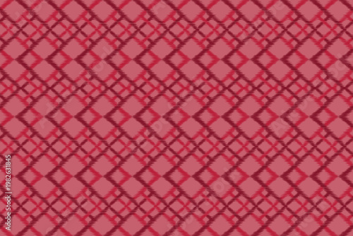 A stylish Ikat vector pattern featuring a modern take on traditional textile art. This design showcases a repeating diamond geometric motif with a soft.