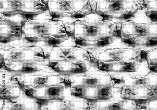 background wall halftone brick texture black white graphic design pattern monochrome stone architecture