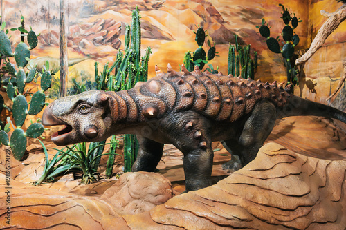 Fotografie Dinosaur Sculpture in Dinosaur Park