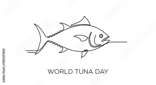 Tuna fish swimming in ocean water.