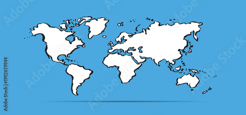 Drawing map of The World.