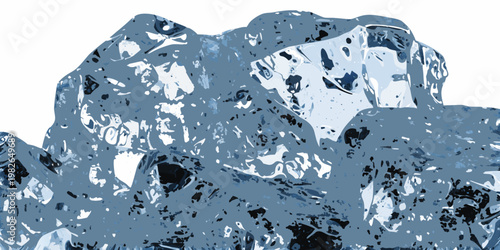 Abstract textured visualization of a large chunk of ice with dark blue and white highlights element of nature digital art ice formation abstract textured highlights antarctic background