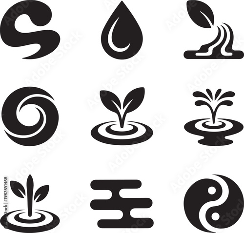 Zen Nature Water Leaf Icons