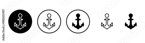 Anchor icon logo design. Anchor sign and symbol. Anchor marine icon.