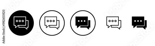 Chat icon logo design. speech bubble sign and symbol. comment icon. message