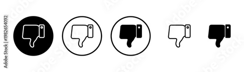 Dislike icon logo design. dislike sign and symbol. Hand with thumb down