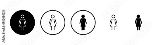 Female icon logo design. woman sign and symbol