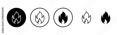 Fire icon logo design. fire sign and symbol