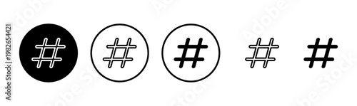 Hashtag icon logo design. hashtag sign and symbol